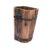 Maxbell Wooden Bucket Planter Retro Design Plant Container for Entryway Cafe Desktop S