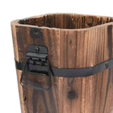Maxbell Wooden Bucket Planter Retro Design Plant Container for Entryway Cafe Desktop S