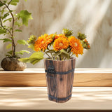 Maxbell Wooden Bucket Planter Retro Design Plant Container for Entryway Cafe Desktop S