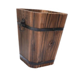 Maxbell Wooden Bucket Planter Retro Design Plant Container for Entryway Cafe Desktop L