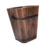 Maxbell Wooden Bucket Planter Retro Design Plant Container for Entryway Cafe Desktop L