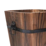 Maxbell Wooden Bucket Planter Retro Design Plant Container for Entryway Cafe Desktop L
