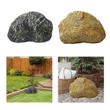 Maxbell Simulation Rock Resin Artificial Stone for Home Garden Decor Yard Decoration Black