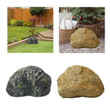Maxbell Simulation Rock Resin Artificial Stone for Home Garden Decor Yard Decoration Black