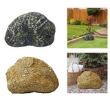 Maxbell Simulation Rock Resin Artificial Stone for Home Garden Decor Yard Decoration Black