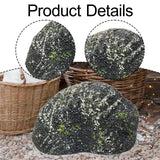 Maxbell Simulation Rock Resin Artificial Stone for Home Garden Decor Yard Decoration Black