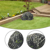 Maxbell Simulation Rock Resin Artificial Stone for Home Garden Decor Yard Decoration Black