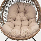 Maxbell Egg Chair Cushion Soft Washable Basket Chair Cushion for Patio Outdoor Porch Khaki