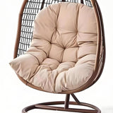 Maxbell Egg Chair Cushion Soft Washable Basket Chair Cushion for Patio Outdoor Porch Khaki