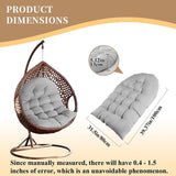 Maxbell Egg Chair Cushion Soft Washable Basket Chair Cushion for Patio Outdoor Porch Khaki