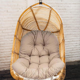 Maxbell Egg Chair Cushion Soft Washable Basket Chair Cushion for Patio Outdoor Porch Khaki