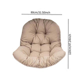 Maxbell Egg Chair Cushion Soft Washable Basket Chair Cushion for Patio Outdoor Porch Khaki