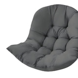 Maxbell Egg Chair Cushion Soft Washable Basket Chair Cushion for Patio Outdoor Porch Dark Gray