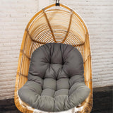 Maxbell Egg Chair Cushion Soft Washable Basket Chair Cushion for Patio Outdoor Porch Dark Gray