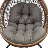 Maxbell Egg Chair Cushion Soft Washable Basket Chair Cushion for Patio Outdoor Porch Dark Gray