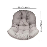 Maxbell Egg Chair Cushion Soft Washable Basket Chair Cushion for Patio Outdoor Porch Light Gray