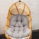 Maxbell Egg Chair Cushion Soft Washable Basket Chair Cushion for Patio Outdoor Porch Light Gray