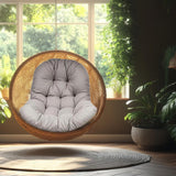 Maxbell Egg Chair Cushion Soft Washable Basket Chair Cushion for Patio Outdoor Porch Light Gray