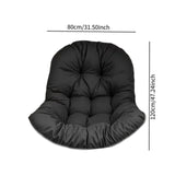 Maxbell Egg Chair Cushion Soft Washable Basket Chair Cushion for Patio Outdoor Porch Black