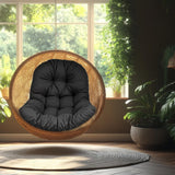 Maxbell Egg Chair Cushion Soft Washable Basket Chair Cushion for Patio Outdoor Porch Black