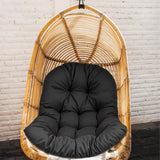 Maxbell Egg Chair Cushion Soft Washable Basket Chair Cushion for Patio Outdoor Porch Black