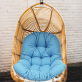 Maxbell Egg Chair Cushion Soft Washable Basket Chair Cushion for Patio Outdoor Porch Blue