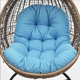 Maxbell Egg Chair Cushion Soft Washable Basket Chair Cushion for Patio Outdoor Porch Blue
