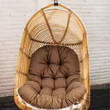 Maxbell Egg Chair Cushion Soft Washable Basket Chair Cushion for Patio Outdoor Porch Coffee