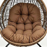 Maxbell Egg Chair Cushion Soft Washable Basket Chair Cushion for Patio Outdoor Porch Coffee