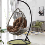 Maxbell Egg Chair Cushion Soft Washable Basket Chair Cushion for Patio Outdoor Porch Coffee