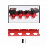 Maxbell 12V Battery Holder Metal Battery Stand High Strength Organizer for Workshops