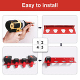 Maxbell 12V Battery Holder Metal Battery Stand High Strength Organizer for Workshops