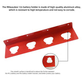 Maxbell 12V Battery Holder Metal Battery Stand High Strength Organizer for Workshops