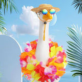Maxbell Goose Outfit Lovely Funny Holiday Hawaiian Decorative for Outdoor Lawn Porch
