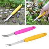 Maxbell Manual Weeder Metal Weeding Fork for Transplant Digging and Shoveling Bonsai Length 18.5cm