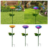 Maxbell Heavy Duty Bird Bath Bowl with Metal Stake Stand for Lawn Yard Garden Blue Violet