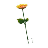 Maxbell Heavy Duty Bird Bath Bowl with Metal Stake Stand for Lawn Yard Garden Gold Brown