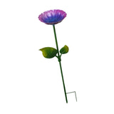 Maxbell Heavy Duty Bird Bath Bowl with Metal Stake Stand for Lawn Yard Garden Violet