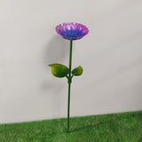 Maxbell Heavy Duty Bird Bath Bowl with Metal Stake Stand for Lawn Yard Garden Violet
