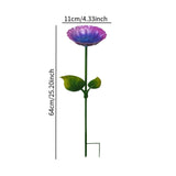 Maxbell Heavy Duty Bird Bath Bowl with Metal Stake Stand for Lawn Yard Garden Violet