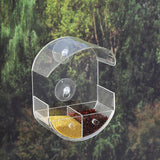 Maxbell Window Bird Feeder Transparent with Enhanced Suction Grip Acrylic Birdfeeder