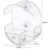 Maxbell Window Bird Feeder Transparent with Enhanced Suction Grip Acrylic Birdfeeder
