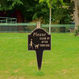 Maxbell Please Clean up after Your Dog Sign Decorative Garden Stake for Park Pathway