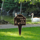 Maxbell Please Clean up after Your Dog Sign Decorative Garden Stake for Park Pathway