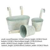 Maxbell 3 Pieces Hanging Flowerpots Rail Planters for Farmhouse Patio Indoor Outdoor Beige