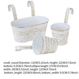 Maxbell 3 Pieces Hanging Flowerpots Rail Planters for Farmhouse Patio Indoor Outdoor White
