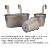 Maxbell 3 Pieces Hanging Flowerpots Rail Planters for Farmhouse Patio Indoor Outdoor Brown