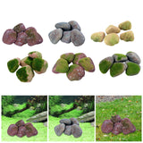 Maxbell 5Pcs Fake Rocks Diorama Faux Rocks for Yard Floral Arrangements Fairy Garden A