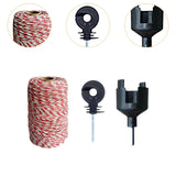 Maxbell Electric Fence Insulators Screw in Farms Animal 200M Electric Fence Poly Wire