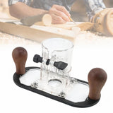 Maxbell Wood Router Base Adjustable Slotting Bracket for Furniture Opening Engraving Black